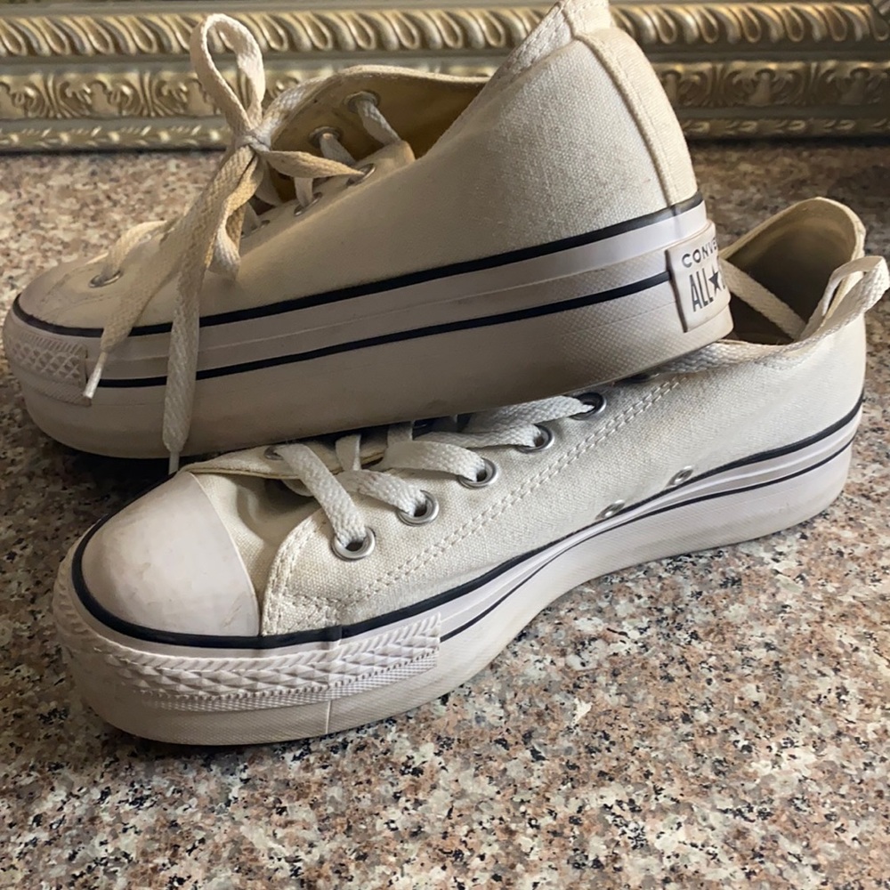 White platform converse